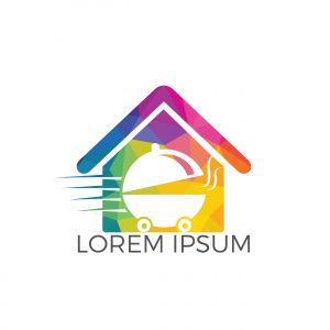 Food home delivery logo design. Fast delivery service sign.	
