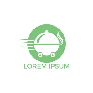 Food delivery logo design. Fast delivery service sign.	