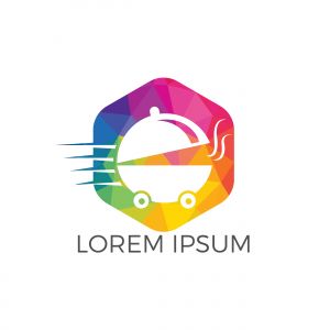 Food delivery logo design. Fast delivery service sign.	