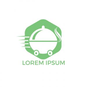 Food delivery logo design. Fast delivery service sign.	