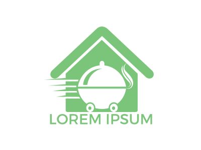 Food home delivery logo design. Fast delivery service sign.	