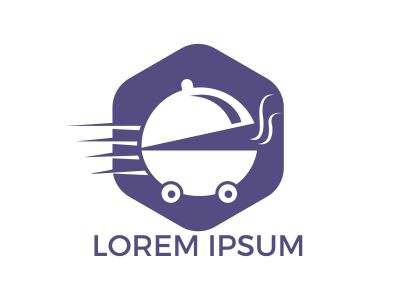 Food delivery logo design. Fast delivery service sign.	