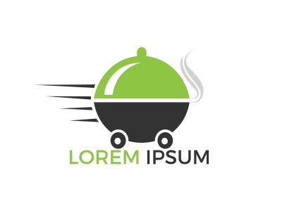 Food delivery logo design. Fast delivery service sign.	