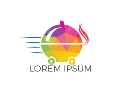 Food delivery logo design. Fast delivery service sign.	