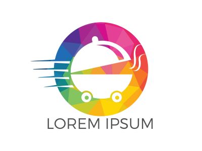 Food delivery logo design. Fast delivery service sign.	