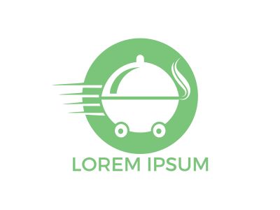 Food delivery logo design. Fast delivery service sign.	