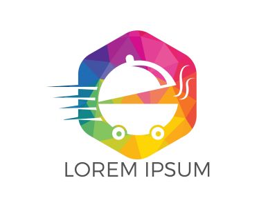 Food delivery logo design. Fast delivery service sign.	