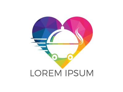 Food love delivery logo design. Fast delivery service sign.	