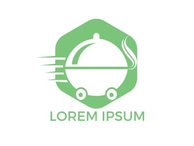 Food delivery logo design. Fast delivery service sign.	