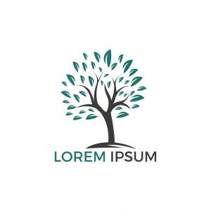 Green tree vector logo design. Natural product, organic shop, ecology company, alternative medicine, green unity, garden, farming, forest etc.	