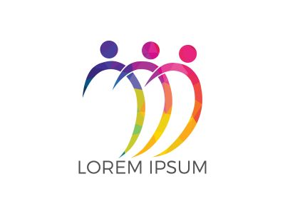 Human Character group and team vector logo design. Business and Community logo. Teamwork symbol. Social logo. Partnership people icon.	
