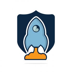  Rocket Vector Logo Design. Start up Rocket Space Ship Abstract Vector Logo.