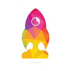 Rocket Vector Logo Design. Start up Rocket Space Ship Abstract Vector Logo.