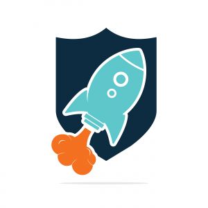  Rocket Vector Logo Design. Start up Rocket Space Ship Abstract Vector Logo.