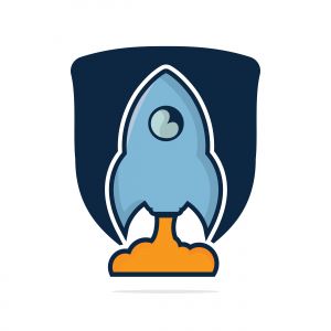  Rocket Vector Logo Design. Start up Rocket Space Ship Abstract Vector Logo.