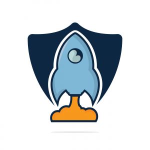  Rocket Vector Logo Design. Start up Rocket Space Ship Abstract Vector Logo.
