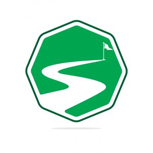 Way to success vector logo design. Creative road journey logo design sign.	