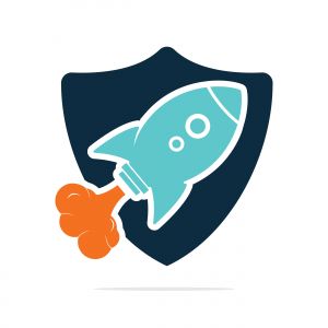 Rocket Vector Logo Design. Start up Rocket Space Ship Abstract Vector Logo.