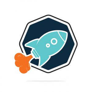  Rocket Vector Logo Design. Start up Rocket Space Ship Abstract Vector Logo.