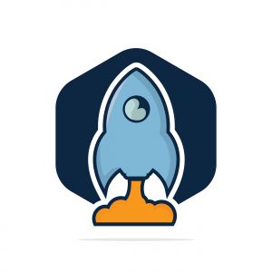Rocket Vector Logo Design. Start up Rocket Space Ship Abstract Vector Logo.