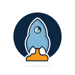  Rocket Vector Logo Design. Start up Rocket Space Ship Abstract Vector Logo.