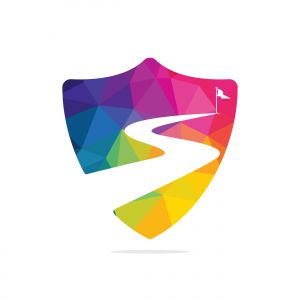 Way to success vector logo design. Creative road journey logo design sign.	