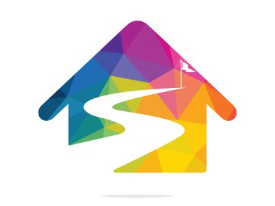 Way to success vector logo design. Creative road journey logo design sign.	