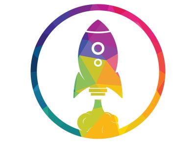  Rocket Vector Logo Design. Start up Rocket Space Ship Abstract Vector Logo.