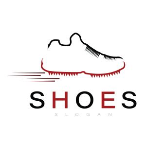 Man shoes logo design template vector image