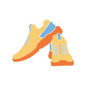 Man shoes logo design template vector image