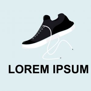 Man shoes logo design template vector image