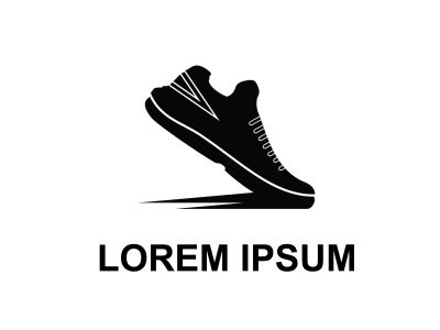 Man shoes logo design template vector image