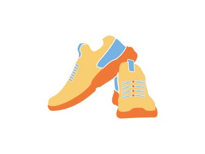Man shoes logo design template vector image