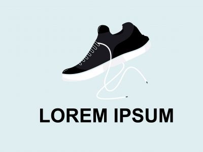 Man shoes logo design template vector image