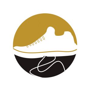 Man shoes logo design template vector image.