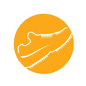 Man shoes logo design template vector image.