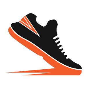 Man shoes logo design template vector image.