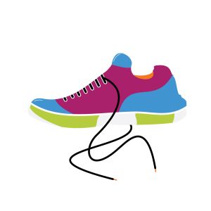 Man shoes logo design template vector image.