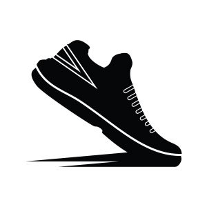 Man shoes logo design template vector image.