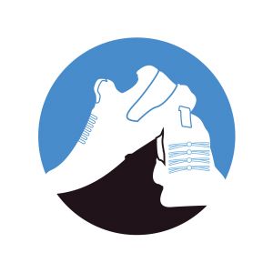 Man shoes logo design template vector image.