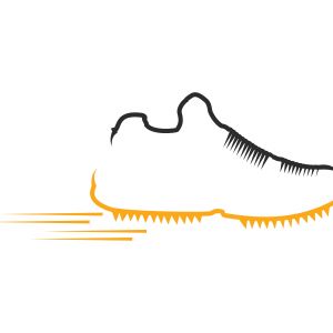 Man shoes logo design template vector image.