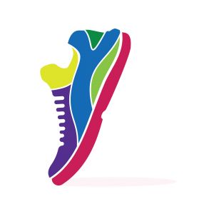 Man shoes logo design template vector image.