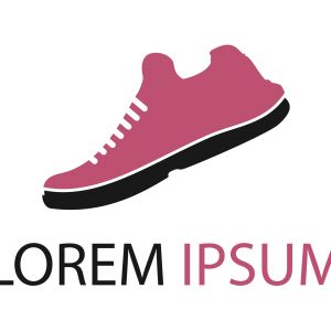 Man shoes logo design template vector image.