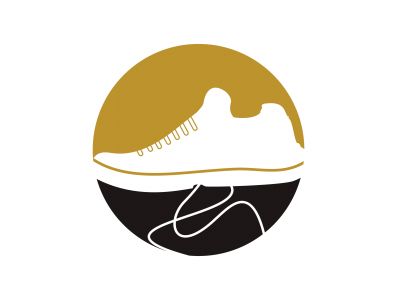 Man shoes logo design template vector image.