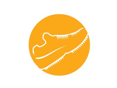 Man shoes logo design template vector image.