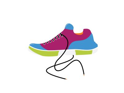 Man shoes logo design template vector image.