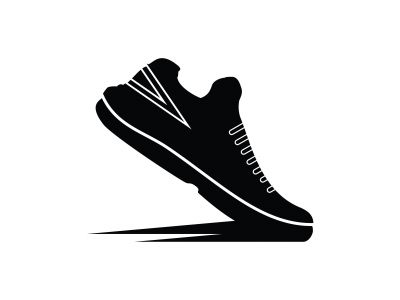 Man shoes logo design template vector image.