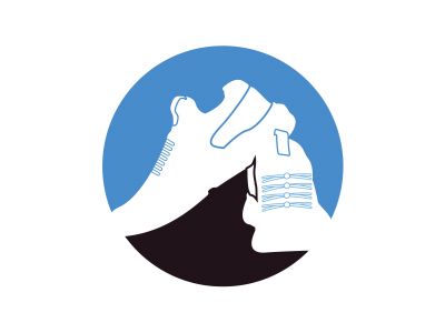 Man shoes logo design template vector image.