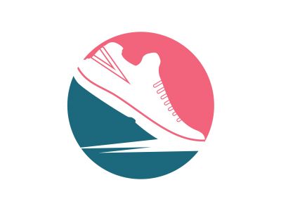 Man shoes logo design template vector image.