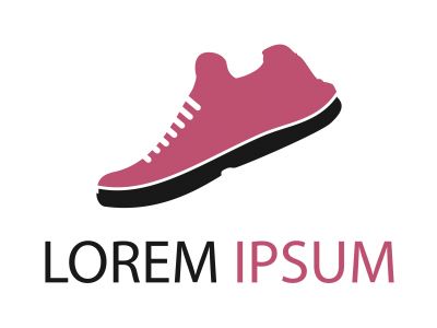 Man shoes logo design template vector image.